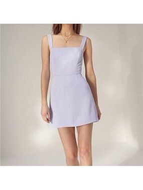 Aritzia Lavender Square-Neck Mini Dress